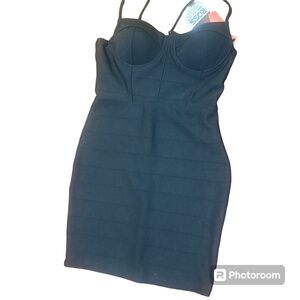 NWT Haute Monde Black Bodycon Dress size L